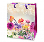 Antella Пакет подарочный бумажный 11х14х6см S цветы